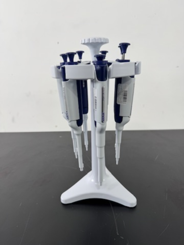 Image of Rainin Pipet-Lite XLS Single Channel Pipettes w/Stand - Quantity 7